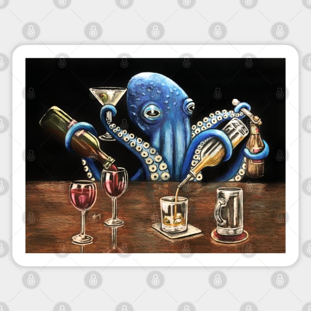 "OctoBar" - OctoKick collection Sticker by GardenPartyArt